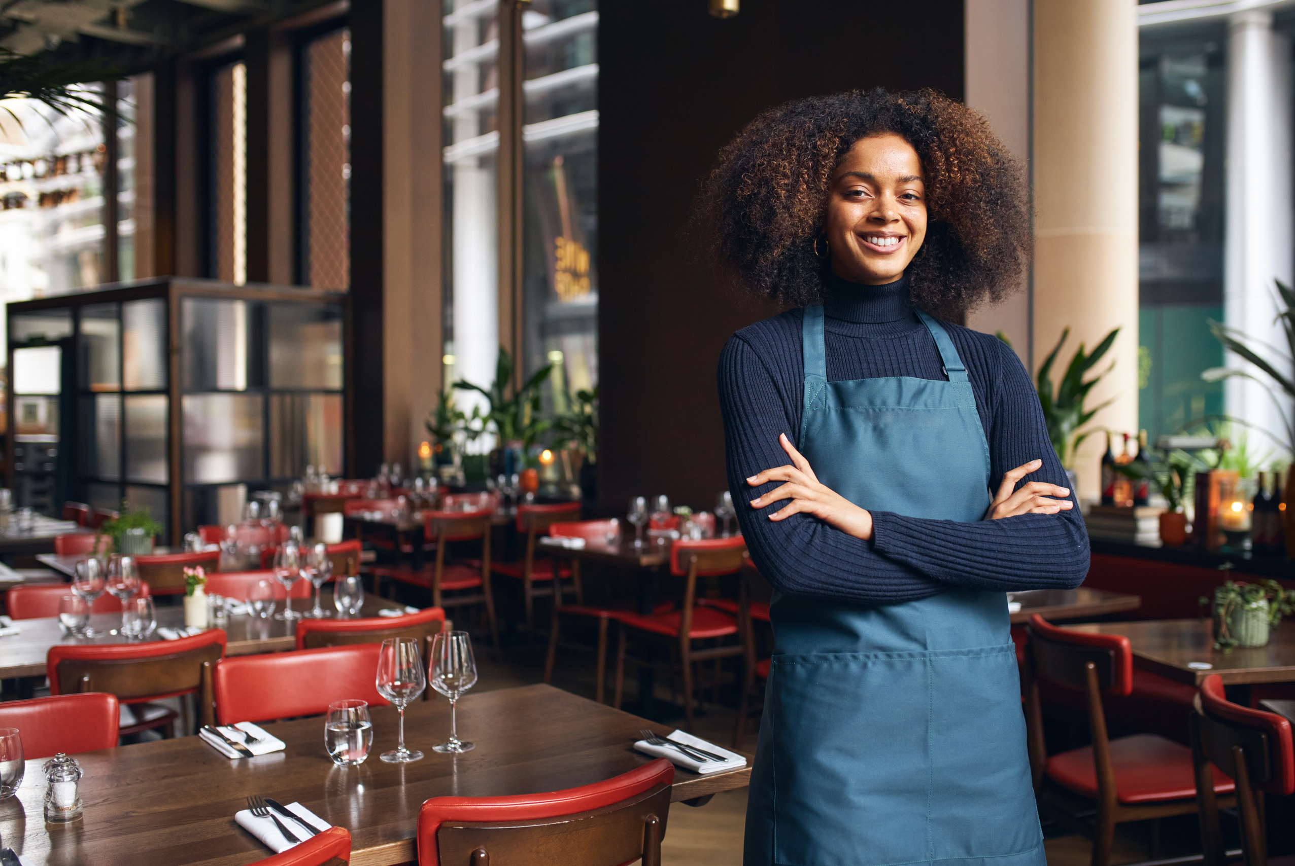 Female Small Business Owner in Restaurant