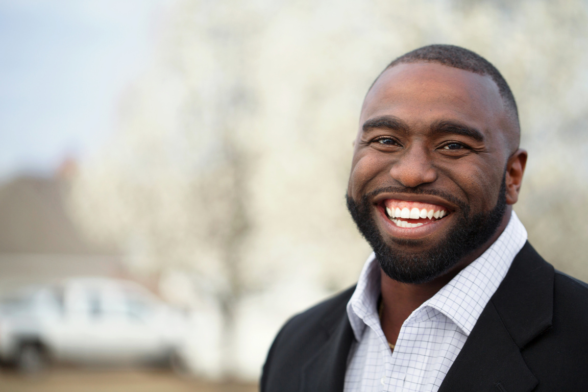 African American Business Man Smiling